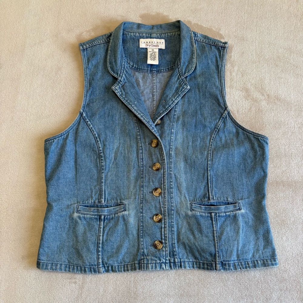 Vintage Cambridge Dry Goods Blue Denim Vest